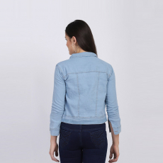 Women Blue Lightweight Denim Jacket