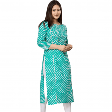 Rytras Women Cotton Printed Straight Kurti