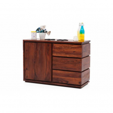 Vector Solid Wood Sideboard In Teak Finish